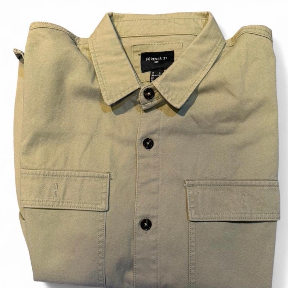 Forever 21 Khaki Green Utility Shirt Jacket